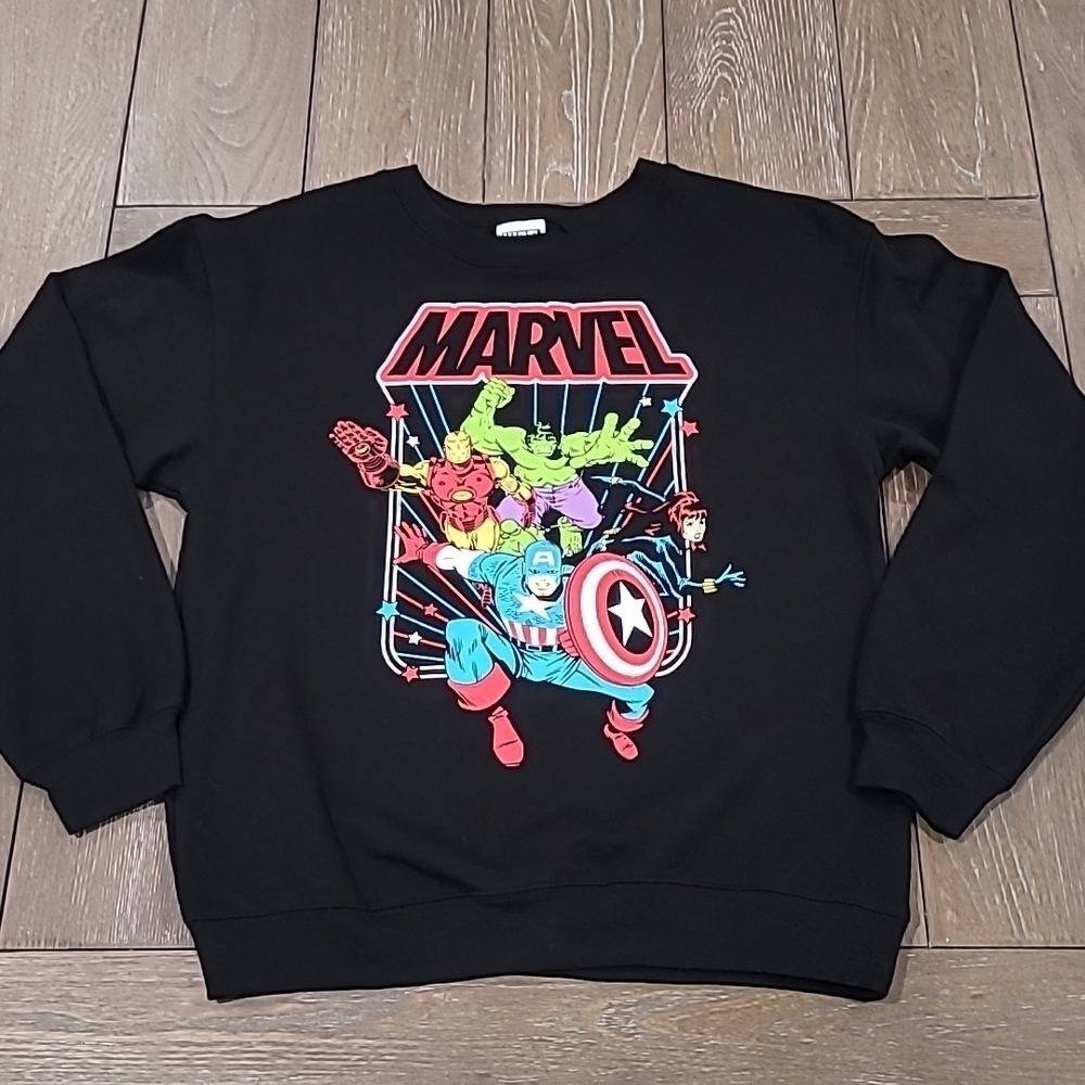 Marvel Superhero Hulk, Iron Man Sweatshirt Juniors Size M - Picture 2 of 10